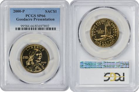 US 2000 P 2000 P Sacagawea Dollar Goodacre Presentation SP66 PCGS None