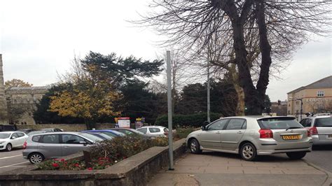 Car blocks pavement on College Road, Maidstone