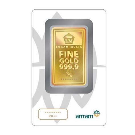 24K Gold Bar ANTAM (3 Gram) | Mirage Jewelry - Your Custom Jewelry