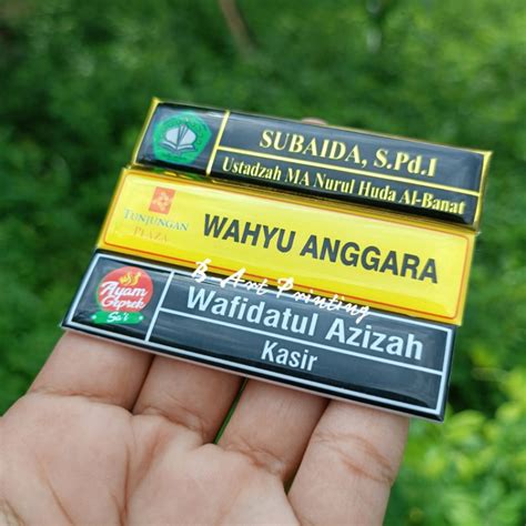 Jual TERMURAH NAME TAG PAPAN NAMA NAMA DADA SEMUA NAME TAG COSTUM