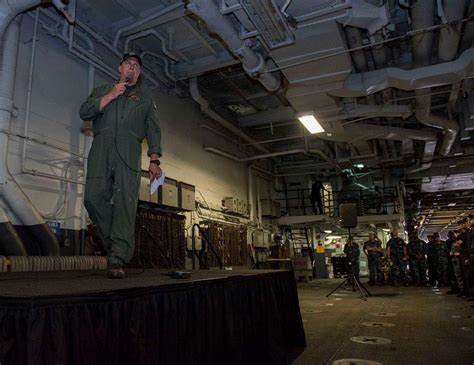 Capt Andrew Smith Commanding Officer Of The Amphibious Assault Ship