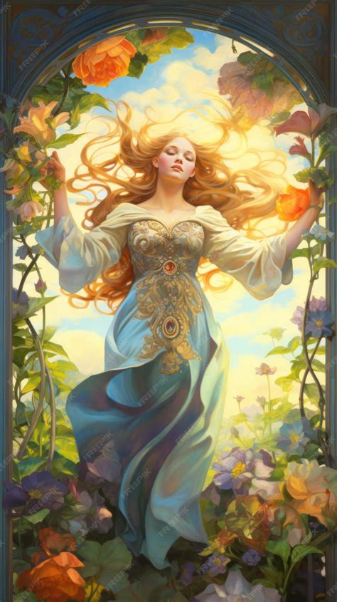 Premium Ai Image Goddess Of Nature