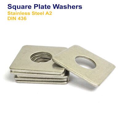 Square Plate Washers Stainless Steel Din M M M M M X