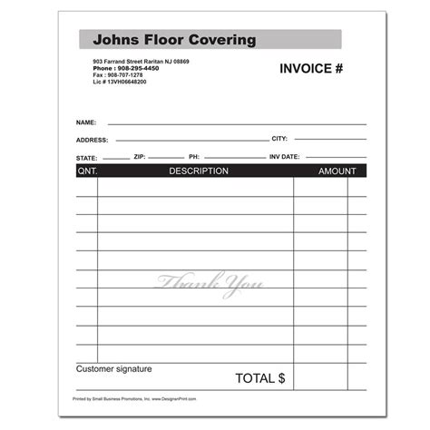 3 Part Carbonless Forms Generic Invoice DesignsnPrint