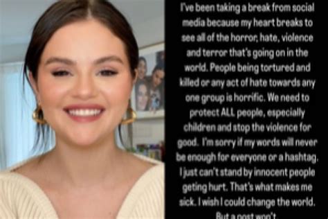 Selena Gomez Takes Social Media Break Due To Violence In The World The Statesman