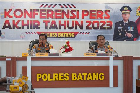 Konferensi Pers Polres Batang Capaian Dan Tantangan Kinerja Tahun