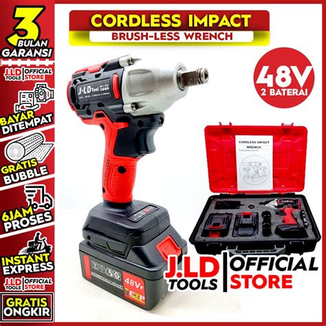 Jual Jld Cordless Impact Wrench Brushless S Alat Mesin Bor Baterai