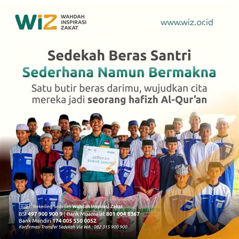 Sedekah Beras Santri Sederhana Namun Bermakna Wahdah Inspirasi Zakat