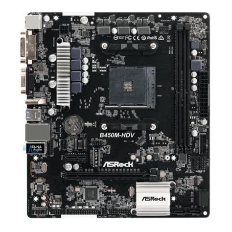 Asrock B450M HDV R 40 AMD B450 AM4 Micro ATX 2 DDR4 VGA DVI HDMI