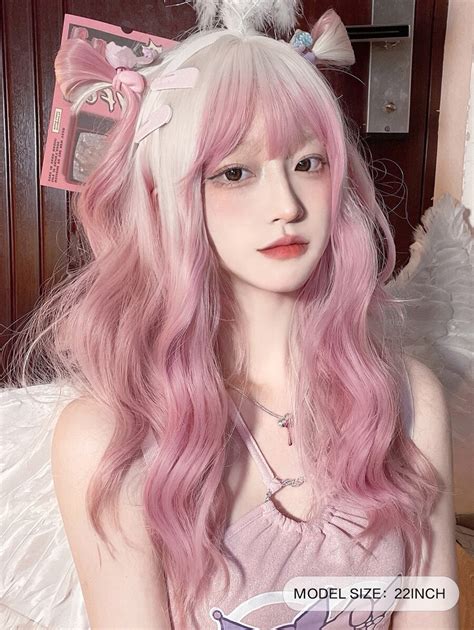 Long Curly Cosplay Synthetic Wig With Bangs Shein Usa