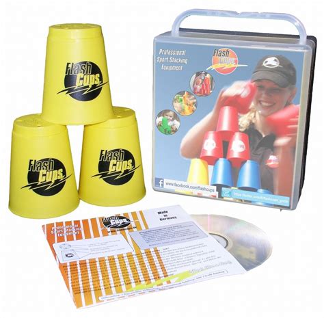 Flash Cups Speed Stacking Flashcups Gelb Mit Dvd Spielwaren