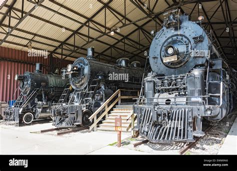 Wisconsin Green Bay National Railroad Museum Steam Locomotives Stock