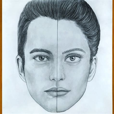 How To Draw Faces Half Boy And Half Girl Half Face Drawing Face