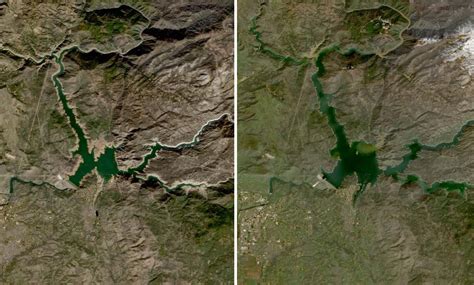 Before And After Satellite Views Show California Reservoirs Weather