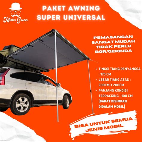 Jual Tenda Car Side Samping Awning Mobil Lipat Super Universal