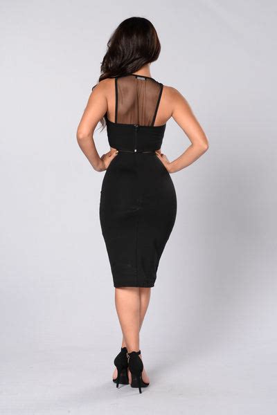 Mesh Appeal Dress Black Fashion Nova