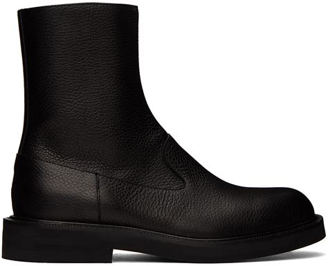 Black Leather Chelsea Boots By Dries Van Noten On Sale