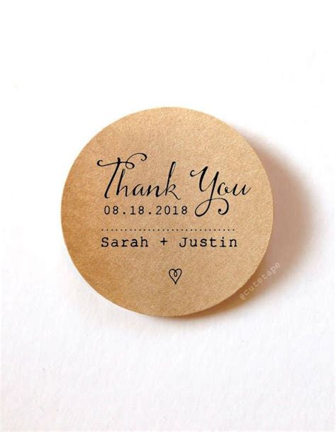 Thank You Labels Wedding Thank You Stickers Personalized Wedding