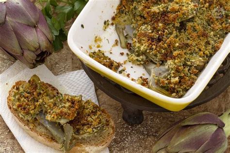 Carciofi Al Forno Gratinati Meravigliosi E Golosissimi Anche Solo Alla