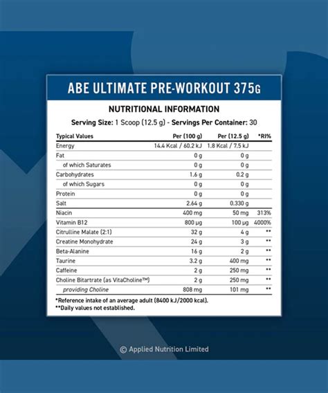 Abe Ultimate Pre Workout Par Applied Nutrition Votre Boost D Nergie