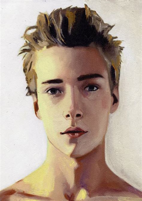 hypolite portrait of young boy blonde gay art interest Painting by ...