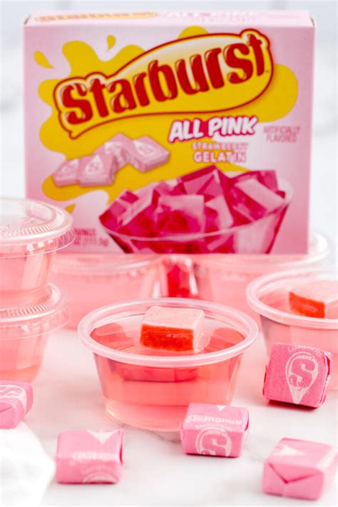 Pink Starburst Jello Shots Princess Pinky Girl