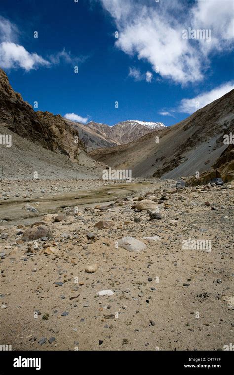 Near Leh Ladakh In Northern India Are The Himalayas With Snow Capped