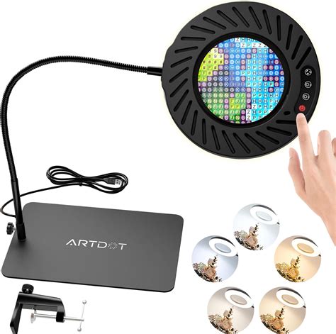 Artdot Lupa Con Luz Y Soporte Led L Mpara De Computadora Con