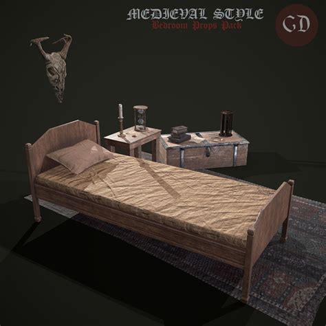 Medieval Tavern Bedroom Props Pack 3d Model Cgtrader