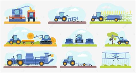 Agricultural Machinery Vector Png Images Agricultural Machinery Work