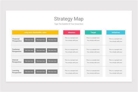 Strategy Map Powerpoint Ppt Template Strategy Map Map Strategies