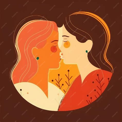 Premium Ai Image Generative Ai Lgbt Couple Kissing In An Illustration