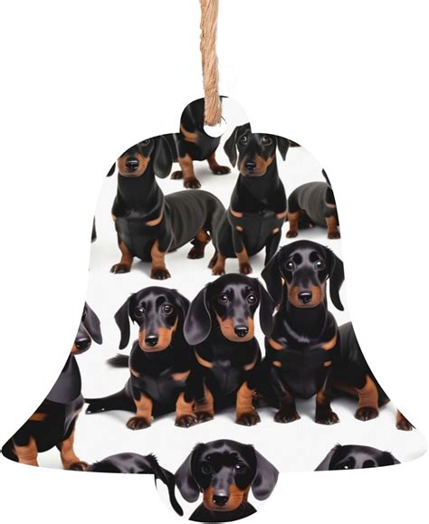 Dachshund Weiner Pet Dog Print Xmas Tree Decorations Christmas Wooden