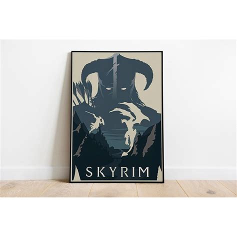 Skyrim Poster | Skyrim Minimalist Wall Art | Skyrim Game Roo - Inspire ...