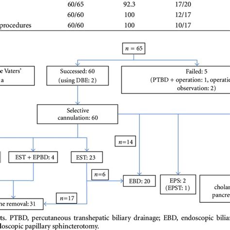 Summary Of Results PTBD Percutaneous Transhepatic Biliary Drainage