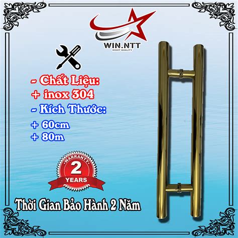 Mua Tay Nắm Cửa Kính Cửa Nhôm Tay Vàng Tròn 201 60cm Tim 40cm