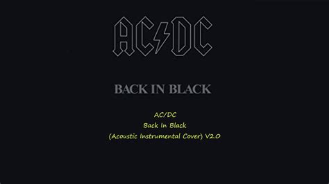 Ac Dc Back In Black Acoustic Instrumental Cover V Youtube