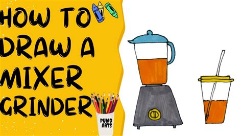 How To Draw A Mixer Grinder For Kidseasy Mixie Drawing For Kids