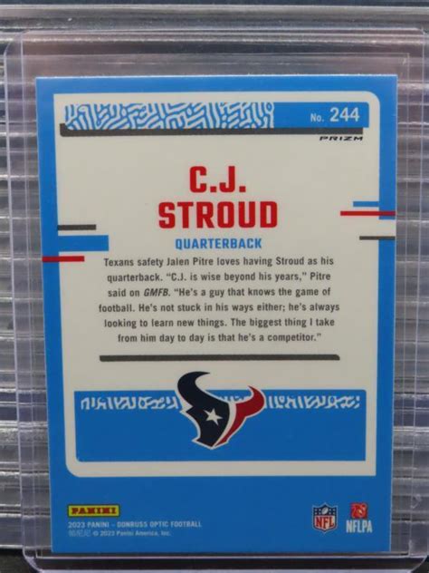 Donruss Optic Cj Stroud Holo Prizm Rated Rookie Card Rc