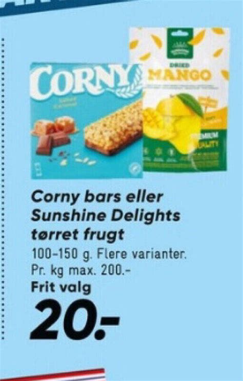 Corny Bars Eller Sunshine Delights T Rret Frugt Tilbud Hos Bilka