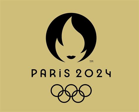 Paris Olympic Games Official Logo Black Symbol Abstract Design