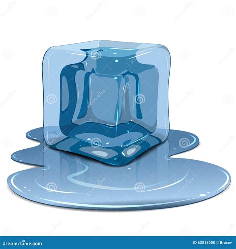 Melting Ice Cube Stock Vector Illustration Of Defrost 63815058