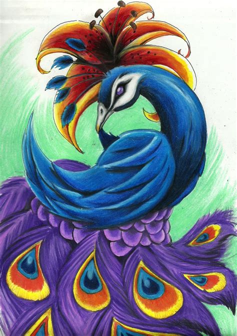 Peacock By Kurtcrawler On Deviantart Bird Art Art Drawings Simple