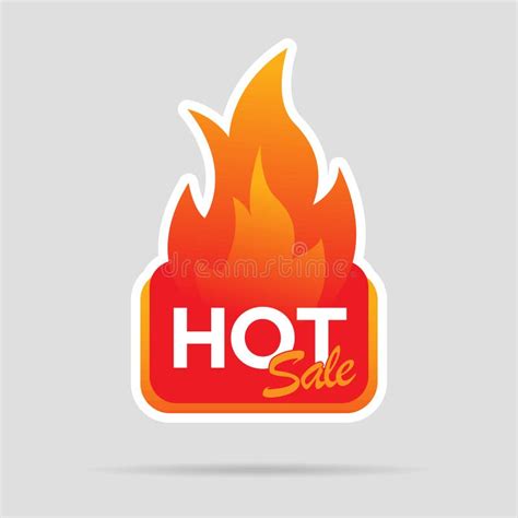 Flaming Sale Stickers And Rubber Stamp Stock Vector Illustration Of