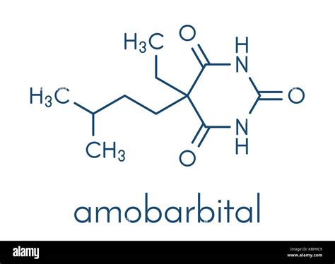 Amobarbital (amylobarbitone) barbiturate sedative, chemical Stock Vector Art & Illustration ...