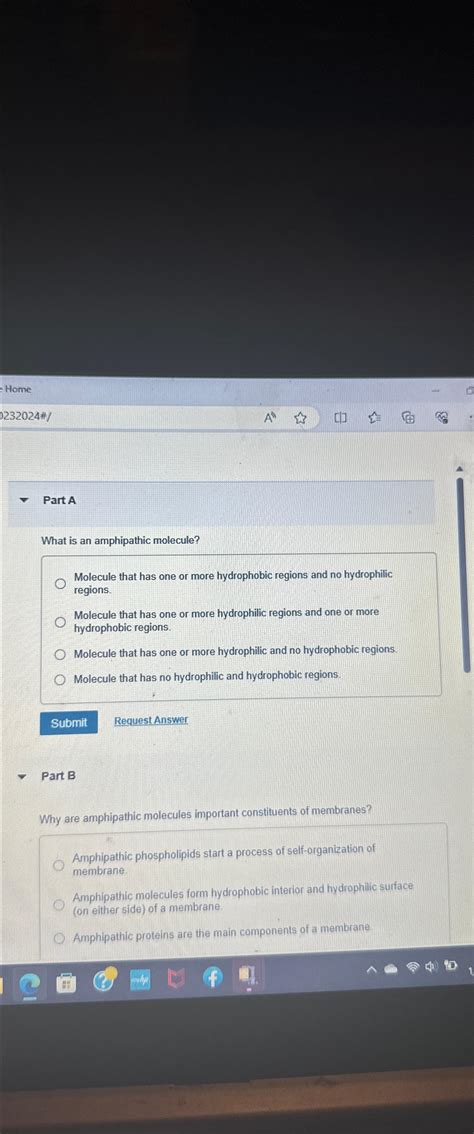 Solved Home Part Awhat Is An Amphipathic Chegg