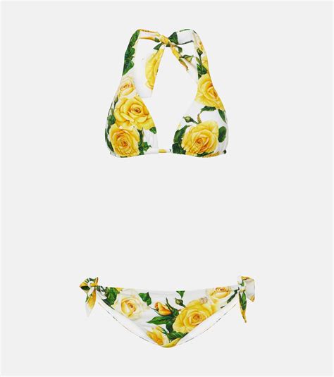 Floral Bikini In Yellow Dolce Gabbana Mytheresa