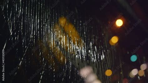 Looking Through Broken Glass Window Revealing Blurred Dark And Scary