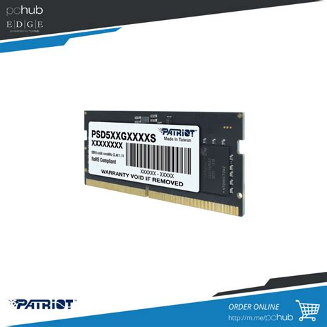 16gb Sodimm Ddr5 4800 Patriot CL40 1 1V Pn PSD516G480081S Lazada PH