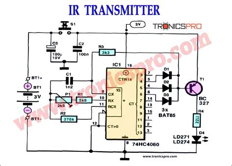 Ir Transmitter And Receiver Circuit Diagram